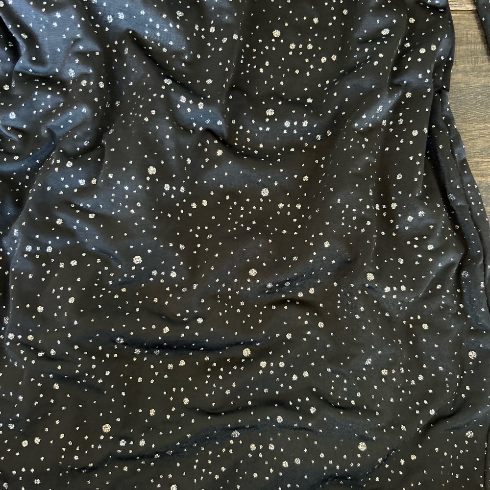 Lucy in the Sky Black Dress with Silver Accents - Picture 2 of 4